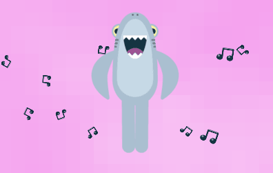 dancing sharks coded by girls for fun